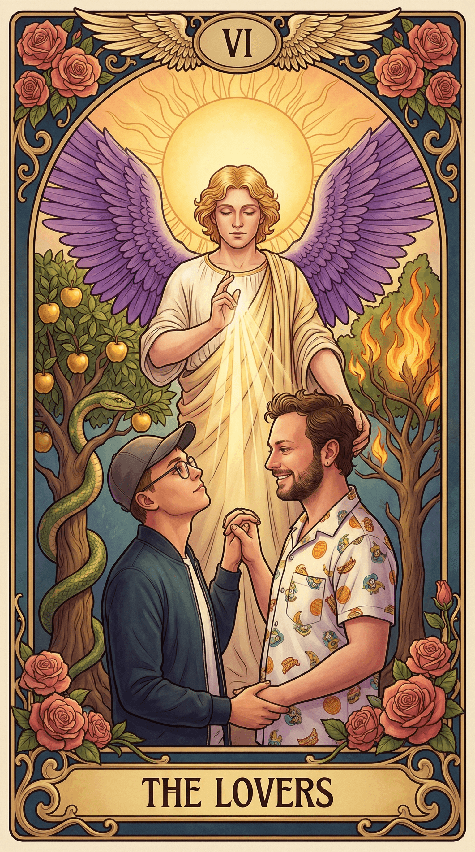 Tarot kochanków example 1